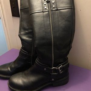 Guess knee high leather boots